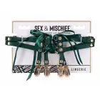 Indica Laced Up Garters – Emerald – S/M — Photo 12