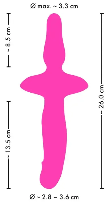 Couples Choice 2in1 Vibrators + anālās tampona – melns Foto 10