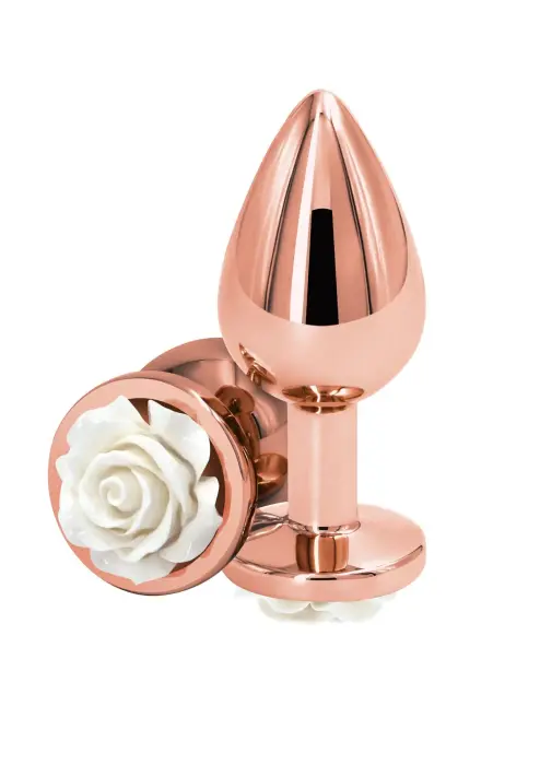 Rose Anal Plug – M – White