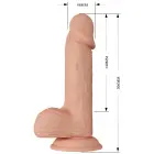 BAILE Beautiful Catoblepas reālistisks vibrators – 20.5 cm (8.1″) – miesas krāsa — Foto 10