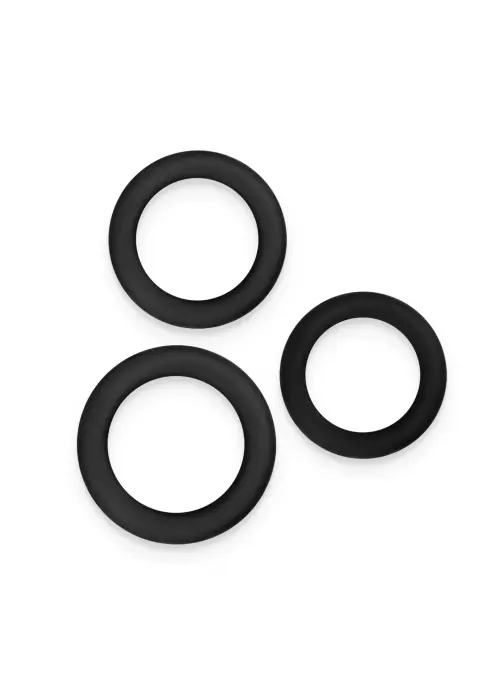 Renegade 3pc Slim Cock Rings – Black