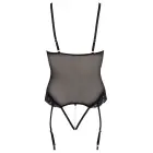 Open Cup Bodysuit with Suspender Straps and Handcuffs – Black – M — Photo 19