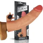 Love Toy Natural Vibrating Silicone Extender – 19 cm (7.5″) – Skin — Photo 3
