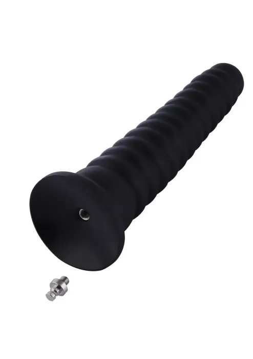 Hismith KlicLok rievots dildo – 25 cm (10″) – Melns Foto 6