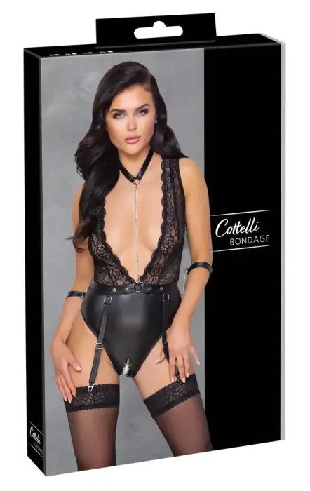 Cottelli Bondage Suspender Body – M – Black
