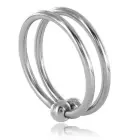 METAL HARD Double Steel Intimate Ring 30 mm – hõbedane — Foto 1