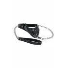 SPORTSHEETS Velvet Noir Collar & Leash – marmora dizains – 71 cm pavada — Foto 2