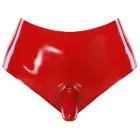 LateX strap-on reālistiskas dildo biksītes – 15 cm (5.9″) – Sarkans — Foto 7