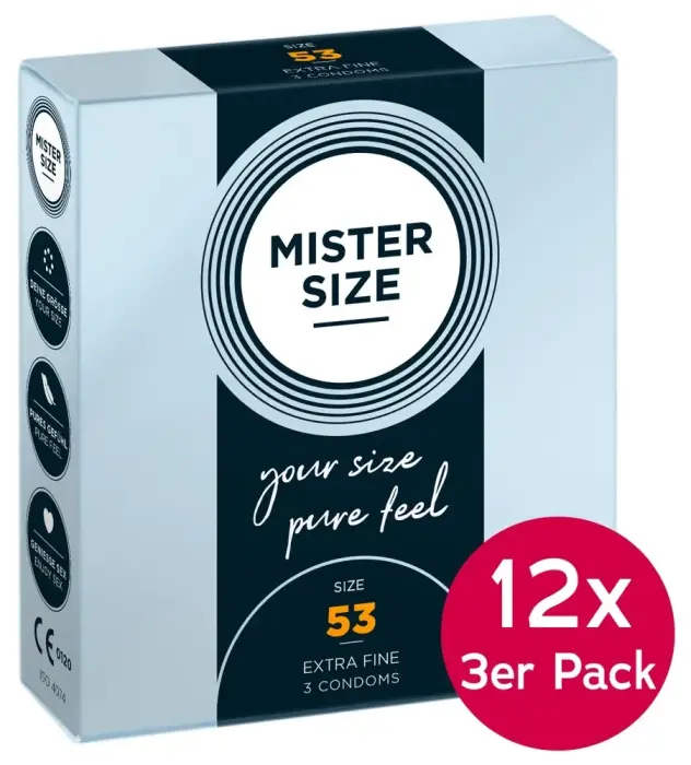 Mister Size eriti õhukesed kondoomid – 53 mm – 36 tk