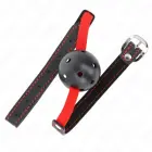 KINK полый твёрдый кляп для рта 4.5 cm с регулируемым эластичным ремешком – чёрный — Фото 2