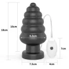 King Sized Vibrating Anal Plug – 18 cm (7″) – Black — Photo 2