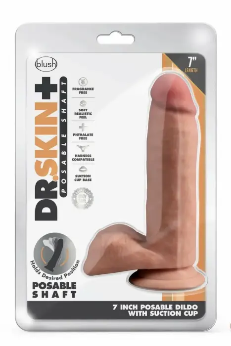 Dr. Skin Plus 7 Collu Saliekams Intīmais Modelis ar Piesūcekni Mokas Krāsa
