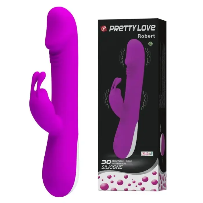 PRETTY LOVE Robert 30-функциональный кролик-вибратор – 21 см (8.3″) – розовый
