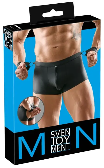 Svenjoyment Jockstrap with Handcuffs – Black – 2XL