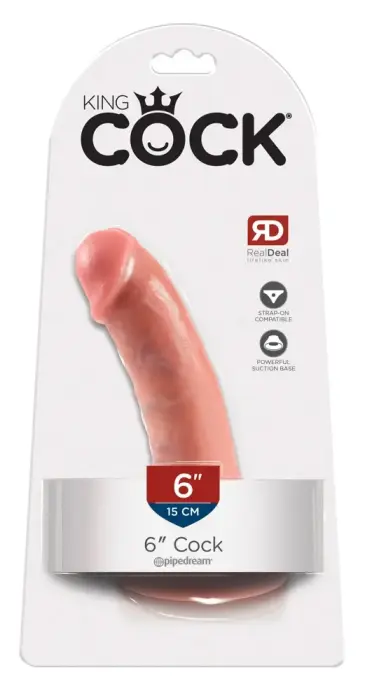 King Cock reālistisks dildo – 15 cm (6″) – miesas krāsa