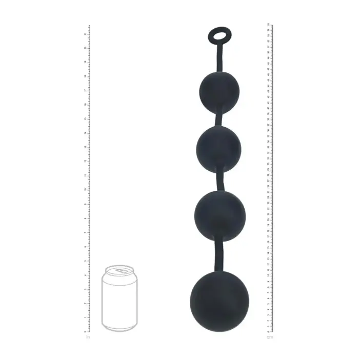 Silicone Round Anal Balls - XXL - 60mm - Black Photo