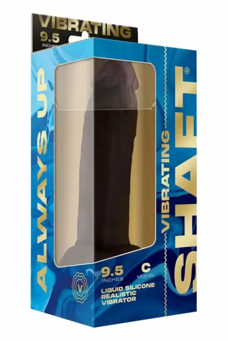 Реалистичный вибратор SHAFT Model C – 24 см (9.5″) – коричневый