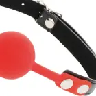 Darkness Silicone Gag Red – Adjustable Leather Strap — Photo 3