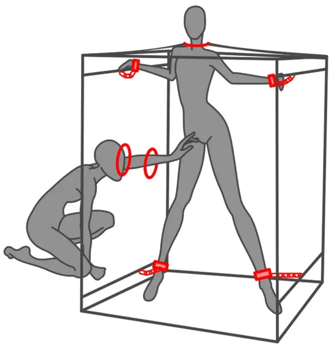 Secret Dome Scandale BDSM rotaļu kaste – melna un sarkana Foto 13