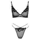 Cottelli Lingerie Bra & Rio Thong Set – Black – L — Photo 4