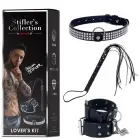 Sekrecik Stifler's Collection – BDSM-набор: наручники, ошейник с кристаллами и флоггер — Фото 2