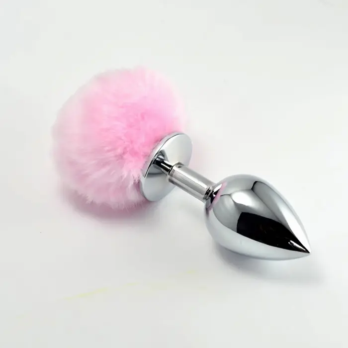Pompon metallist anaaltapp – L – Roosa