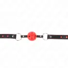 KINK Hollow Hard Red Ball Gag 6.5cm Adjustable Silicone Strap — Photo 3