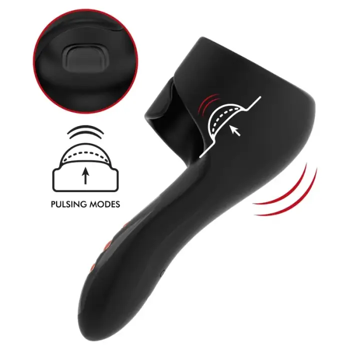 Jamyjob Pulsar Wand – вибрирующий и пульсирующий стимулятор пениса – чёрный