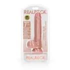 Sirge realistlik dildo munandite ja iminapaga – 18 cm (7″) – Nahavärv — Foto 1