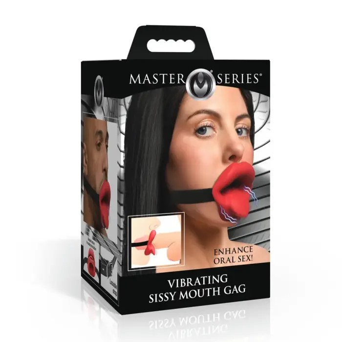 Sissy Vibrating Mouth Gag – Red