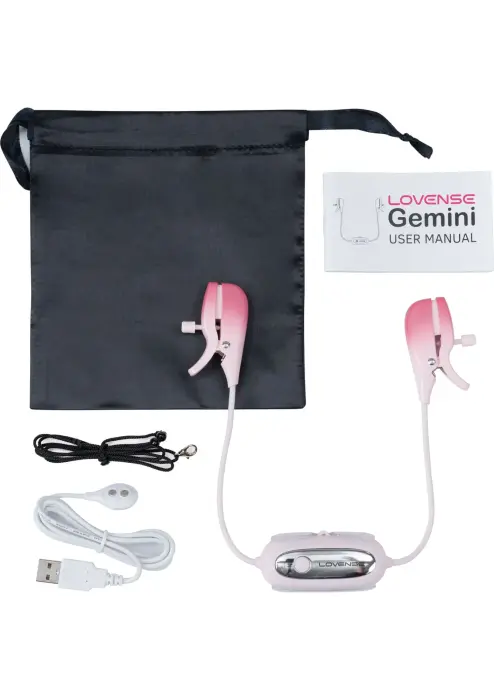 Gemini regulējamas vibrējošas krūtsgala knaibles – baltas Foto 9