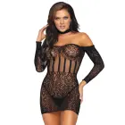 Long Sleeve Halter Mini Dress — Фото 1