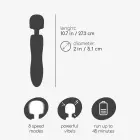 CRUSHIOUS HARLEQUIN wand masāžas vibrators – 27.3 cm (10.75″) – rozā — Foto 10