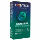 Control Nonstop Dots & Lines Latex Condoms – 12 pcs — Photo 1