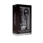 Piepūšams silikona vīts dildo – 20 cm (8″) – Melns Foto 1