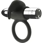 Black&Silver Burton rechargeable vibrating cock ring – 10 modes – black/silver — Photo 2