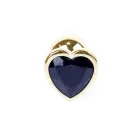 Jewellery Gold Heart Plug – 7 cm – Melns Foto 2