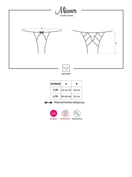 Miamor Open Crotch Panties – S/M