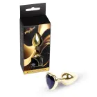 MyLove Toys Jewellery Gold Heart anālais spraudnis – 7 cm (2.8″) – Melns — Foto 1