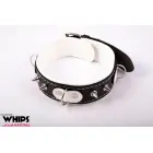Leather Collar with Leash – White — Photo 3