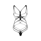 Strappy Open Cup Bodysuit – Black – One Size — Photo 10