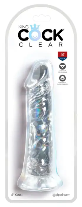 KKC Cock Clear 8" läbipaistev dildo – 21.8 cm (8″)