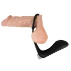 Vibrējošs anālais spraudnis un erekcijas gredzens komplekts – 10.8 cm – Melns — Foto 6