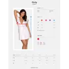 Girlly halāta un stringu komplekts – balts – S/M Foto 9