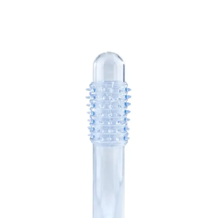 Power Escorts BR338 Textured Penis Sleeves 2-Pack – Clear & Blue