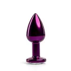 Purple Butt Plug with White Diamond – 7 cm — Photo 2
