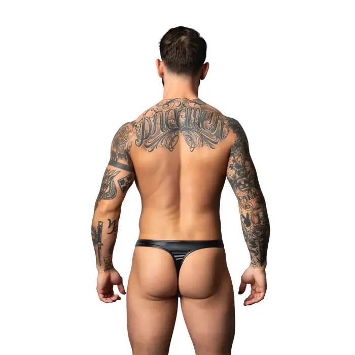 Male Power Wetlook Thong – S/M – Black