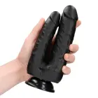 Double Trouble dildo – 15.2 cm (6″) – Melns — Foto 7