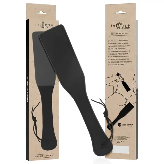 INTENSE FETISH mākslīgās ādas plakšķene 32.5cm – melna