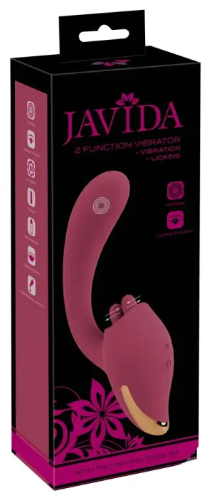 Javida двухфункциональный вибратор с функцией лизания – 20.6 cm – розовый